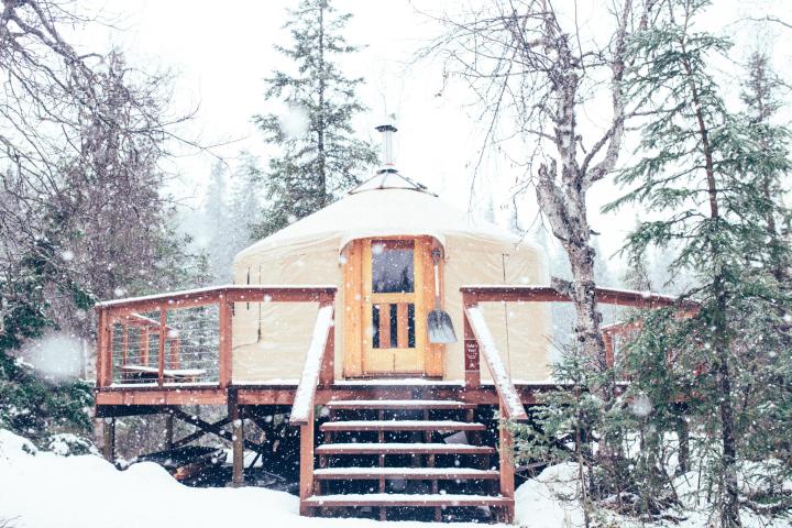Toba's Yurt in the Snow