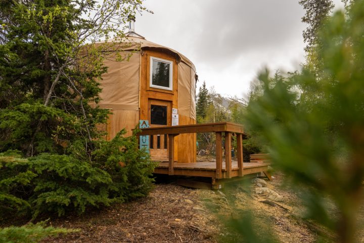 a house with trees in the background